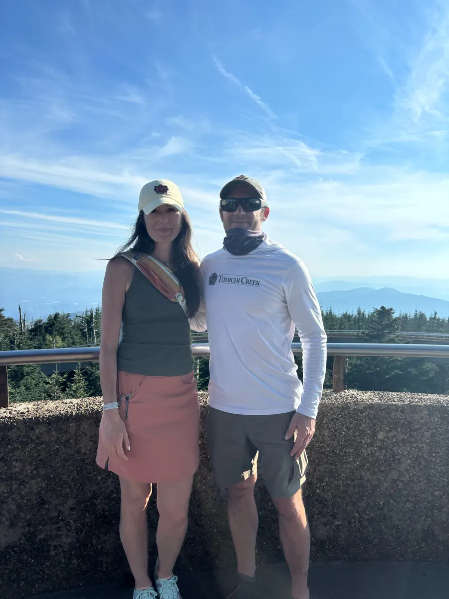 Sonny and Julia: smoky mountains overlook