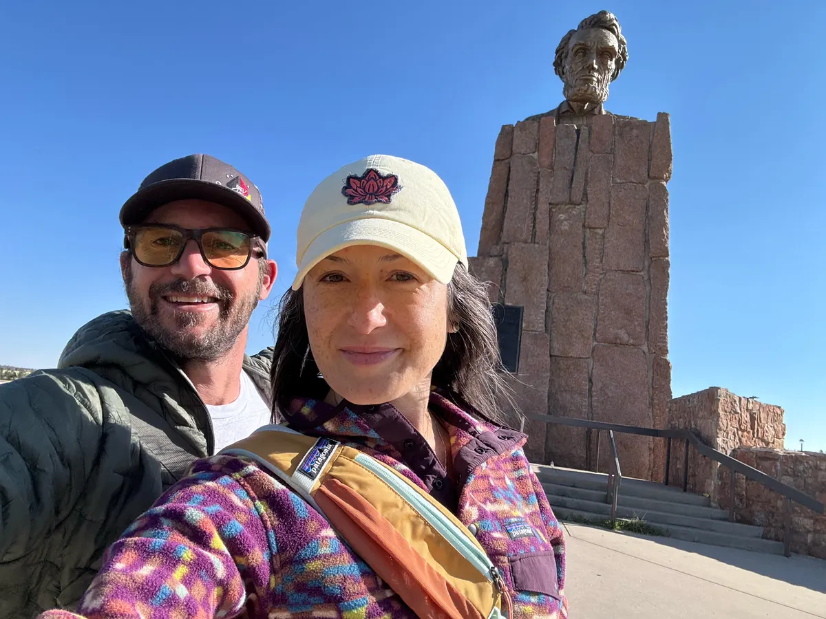 Sonny and Julia: roadside monument stop