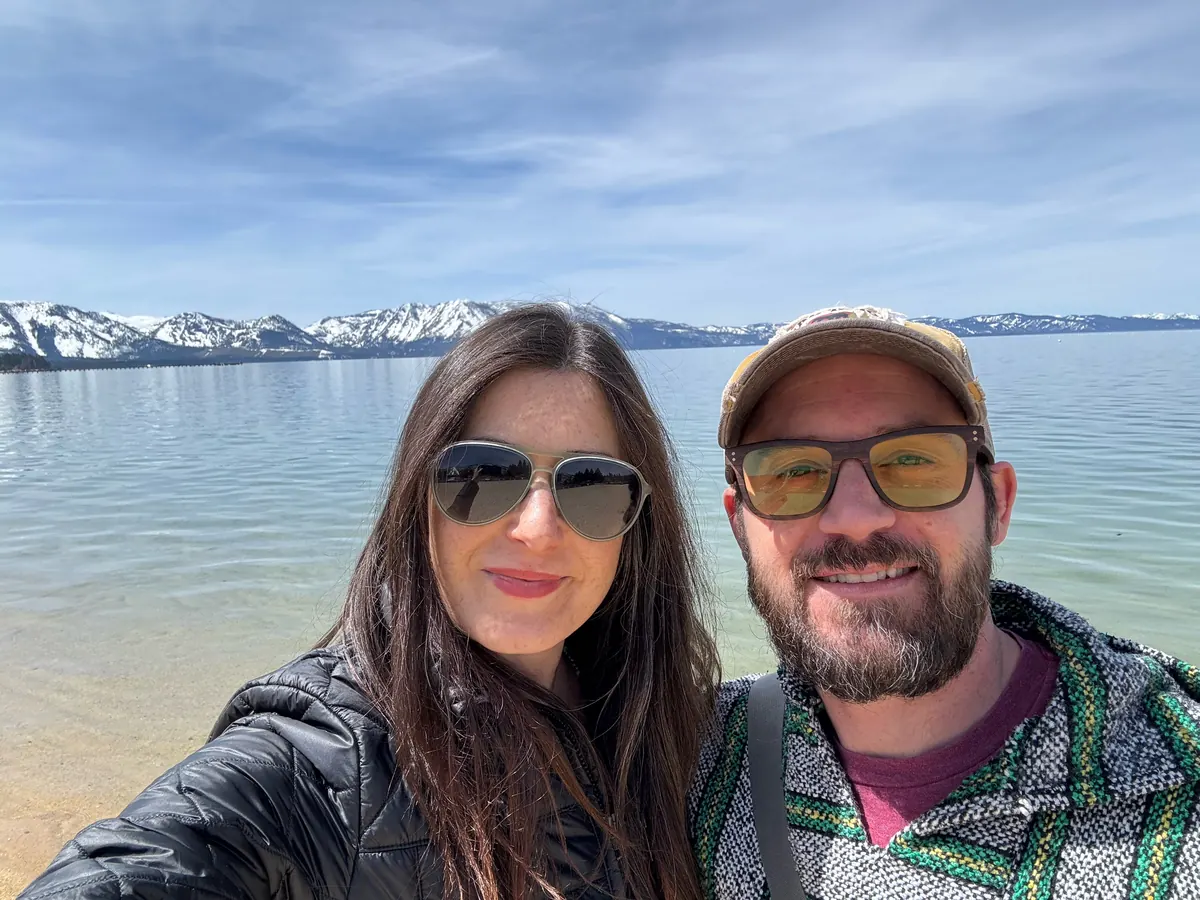 Sonny and Julia: lake tahoe shoreline