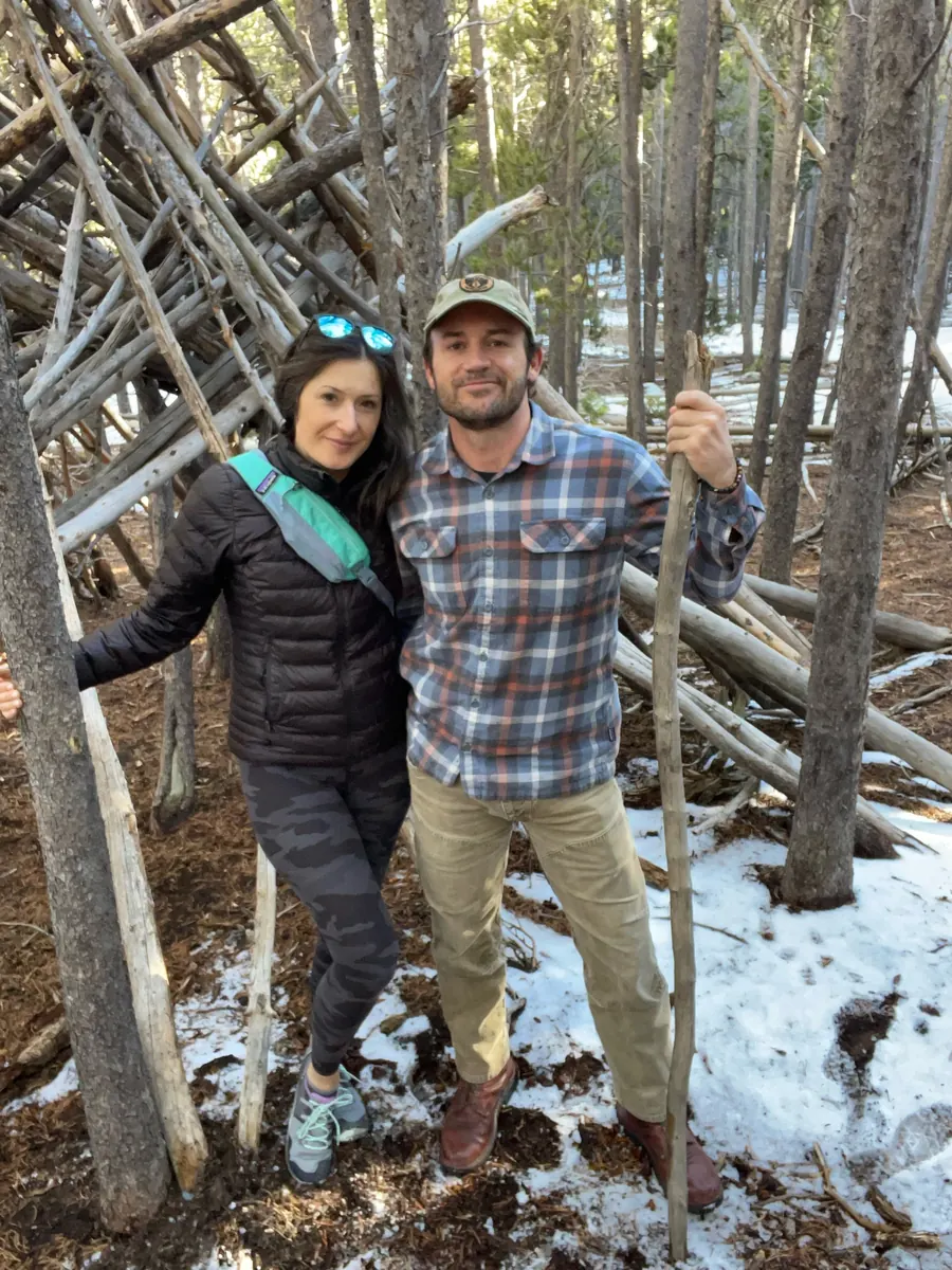 Sonny and Julia: snowy forest walk