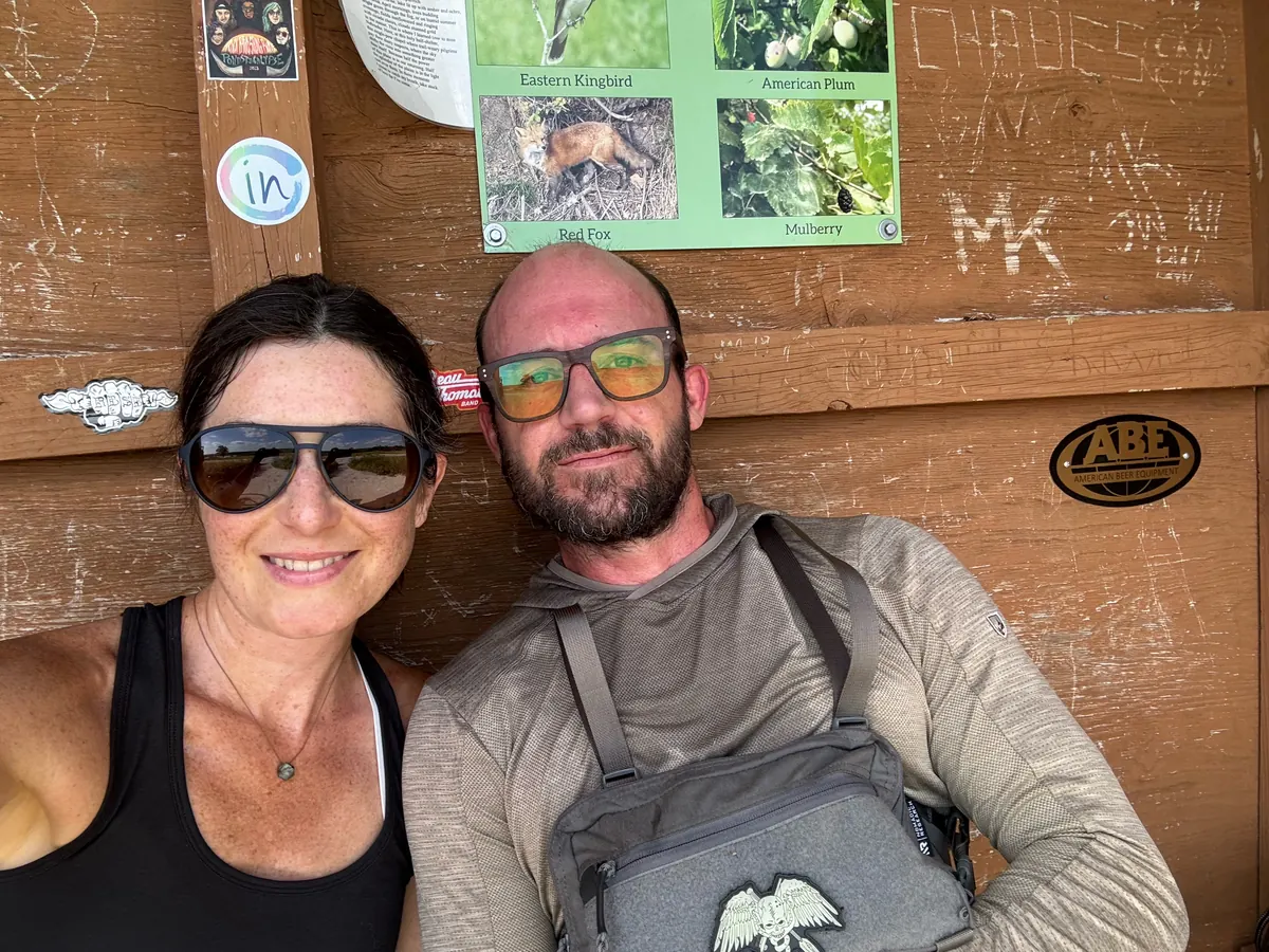 Sonny and Julia: trail shelter break
